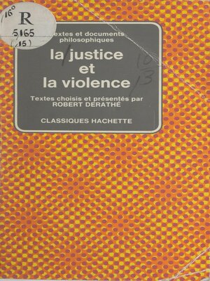 cover image of La justice et la violence